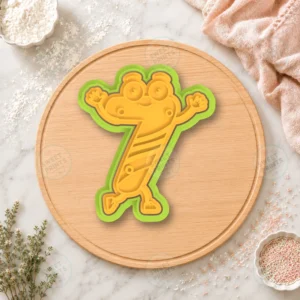 Funny Number 7 Character Cookie Cutter & Stamp
