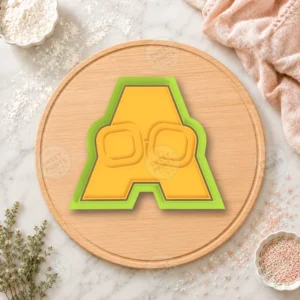 Letter A Dad Glasses Cookie Cutter & Stamp