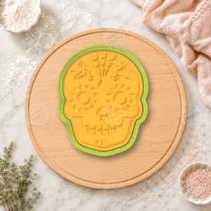 Sugar Skull Spiderweb Cookie Cutter & Stamp