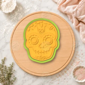 Sugar Skull Floral Border Cookie Cutter & Stamp