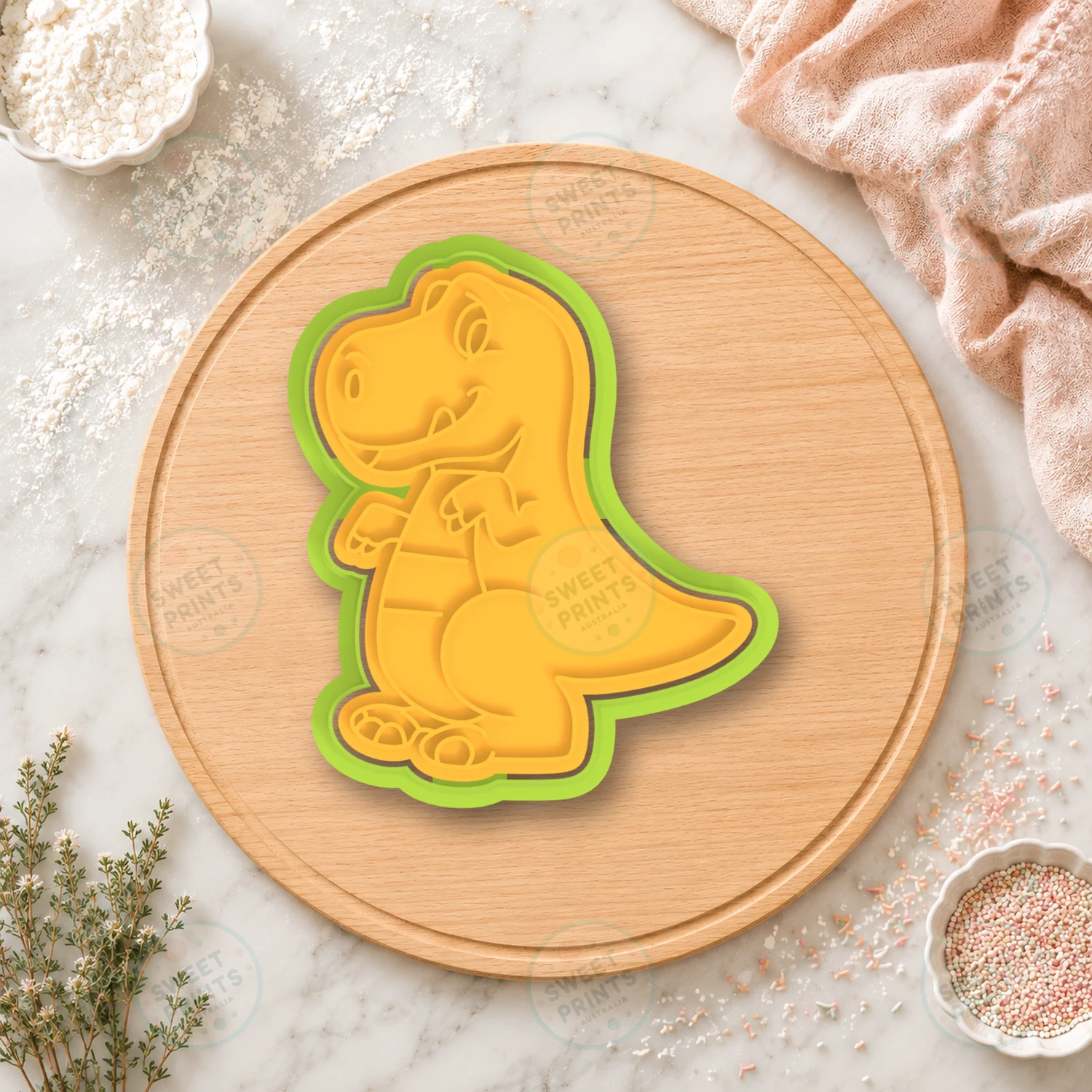 T-rex Dinosaur Cookie Cutter & Stamp cookie cutter