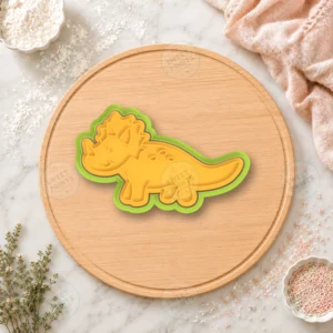 Triceratops Cookie Cutter & Stamp