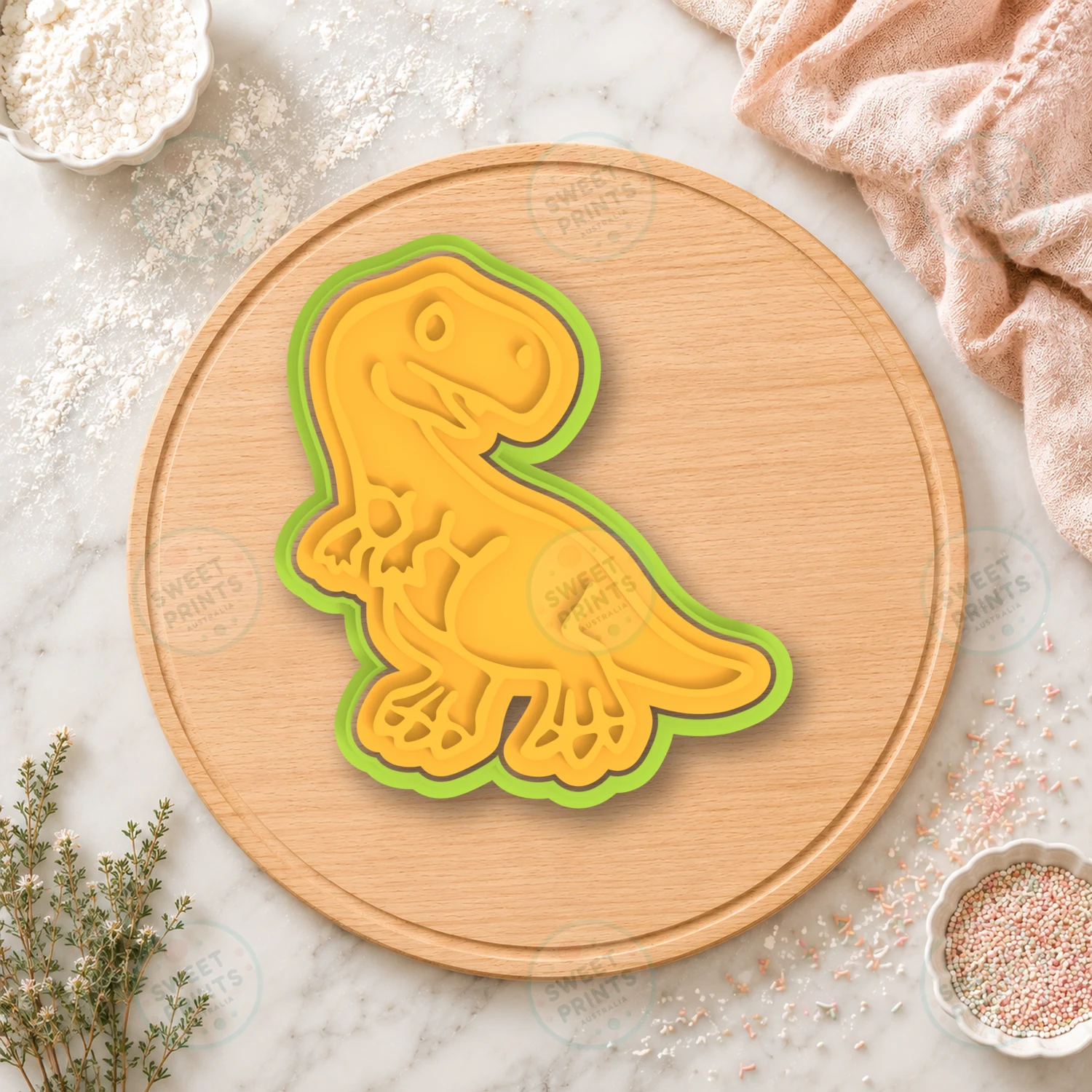 Number 3 Cookie Cutter & Stamp cookie cutter