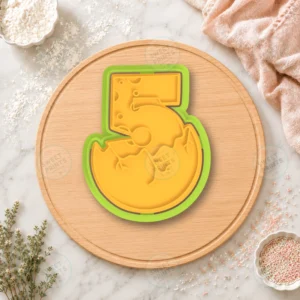 Dinosaur Number 5 Cookie Cutter & Stamp