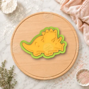 Triceratops Dinosaurs Cookie Cutter & Stamp