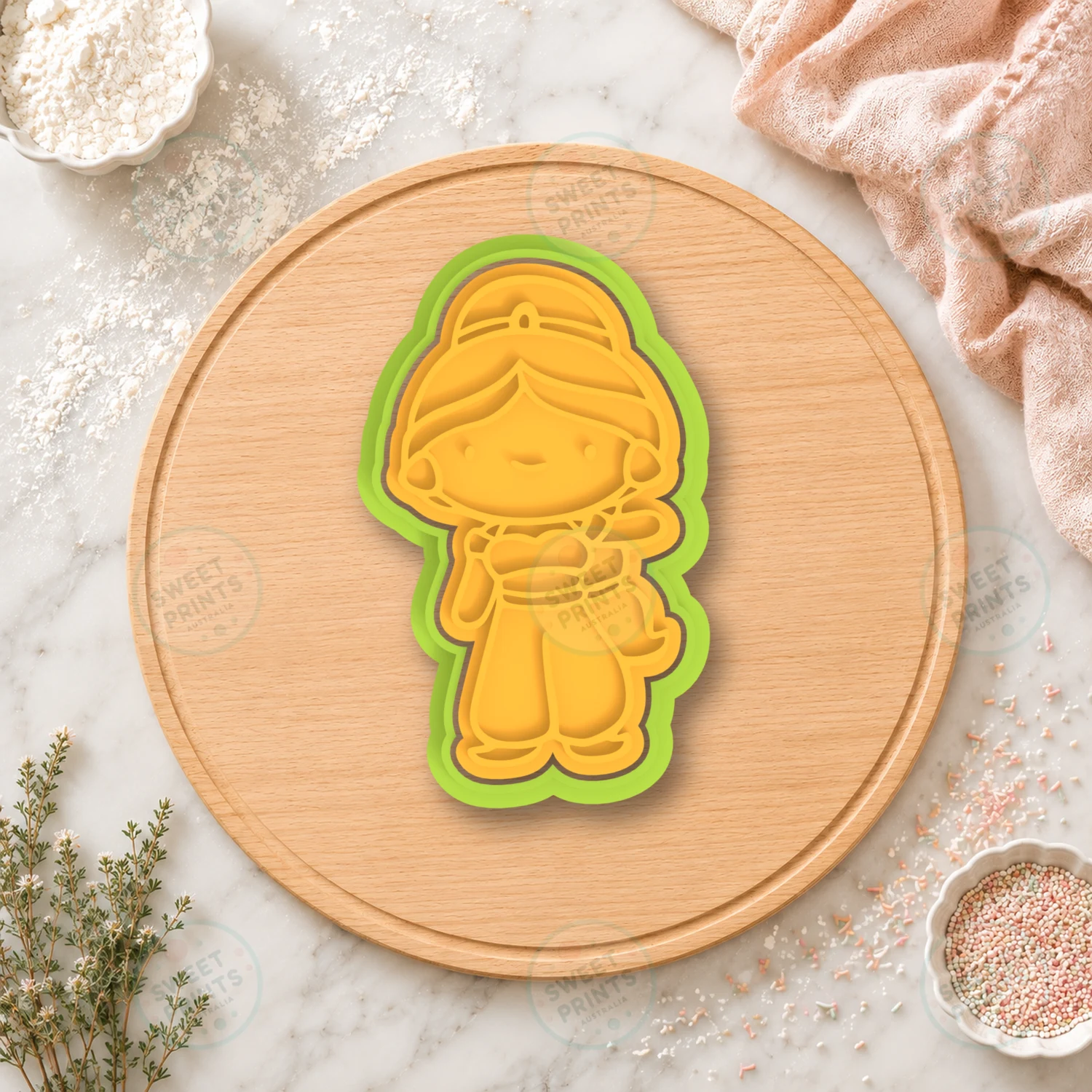 Jasmine 1 Cookie Cutter & Stamp cookie cutter
