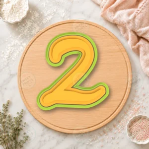 Disney Number 2 Cookie Cutter & Stamp