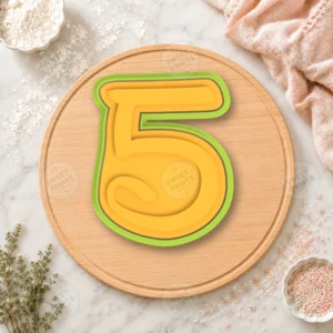 Disney Number 5 Cookie Cutter & Stamp