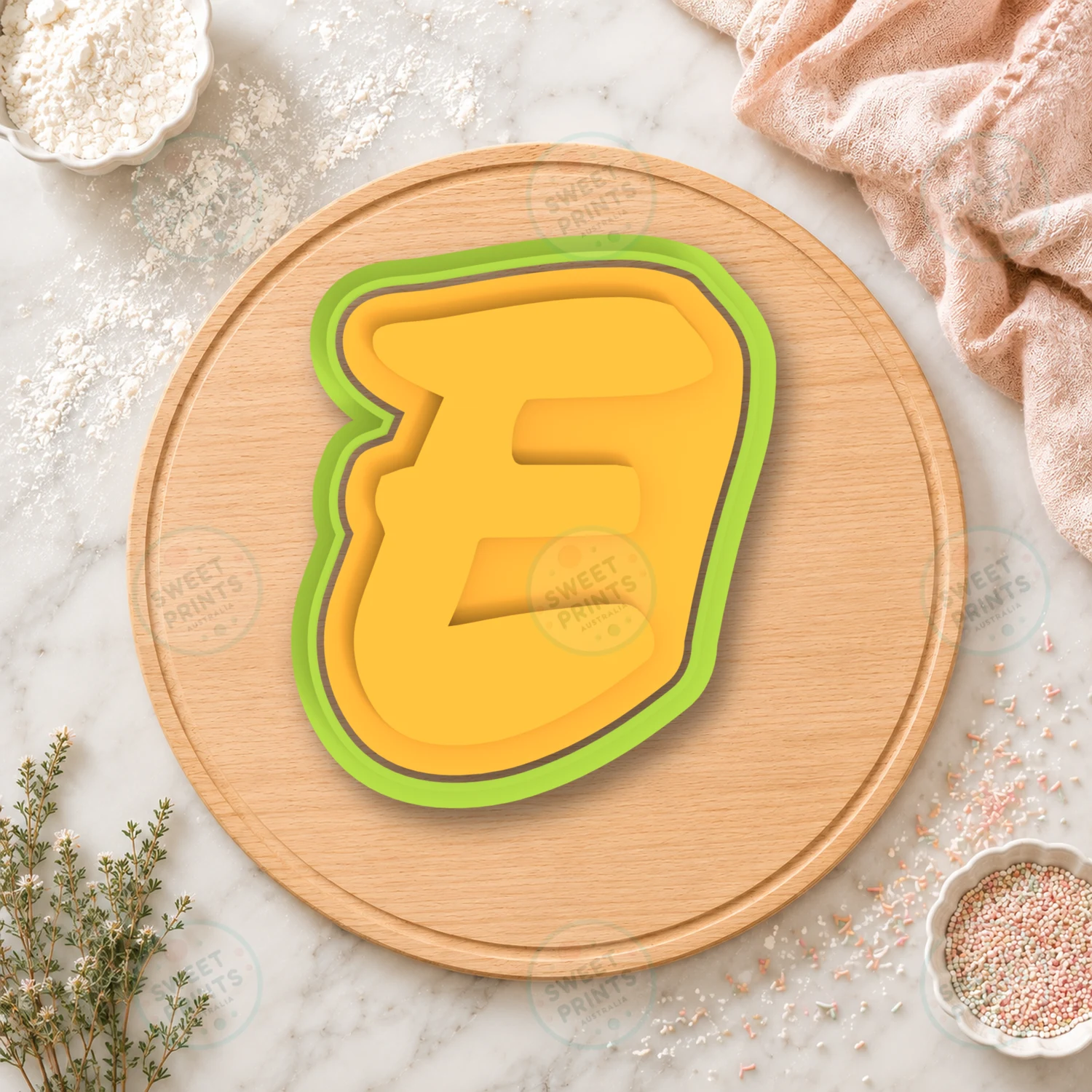 E Small Cookie Cutter & Stamp cookie cutter