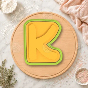 K Small Cookie Cutter & Stamp