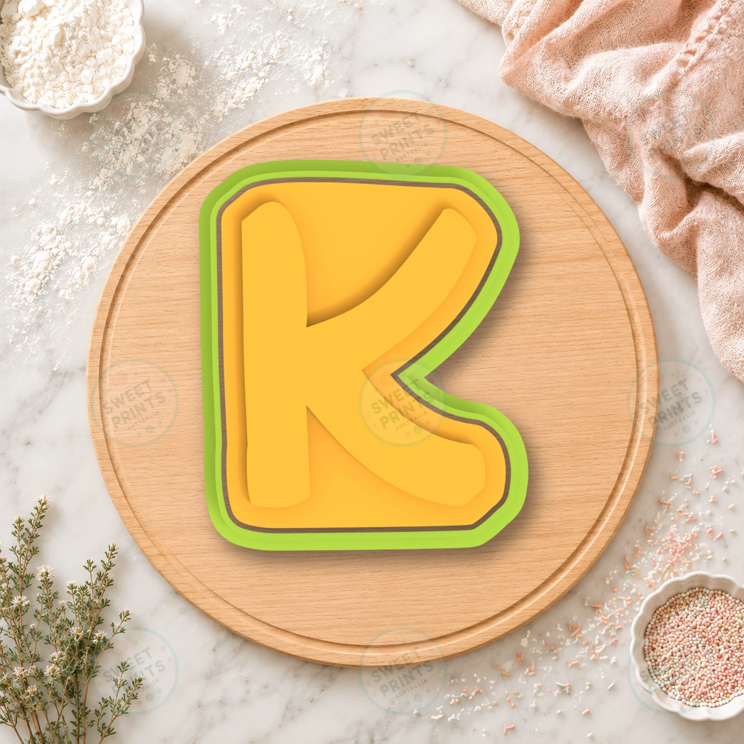 K Small Cookie Cutter & Stamp cookie cutter