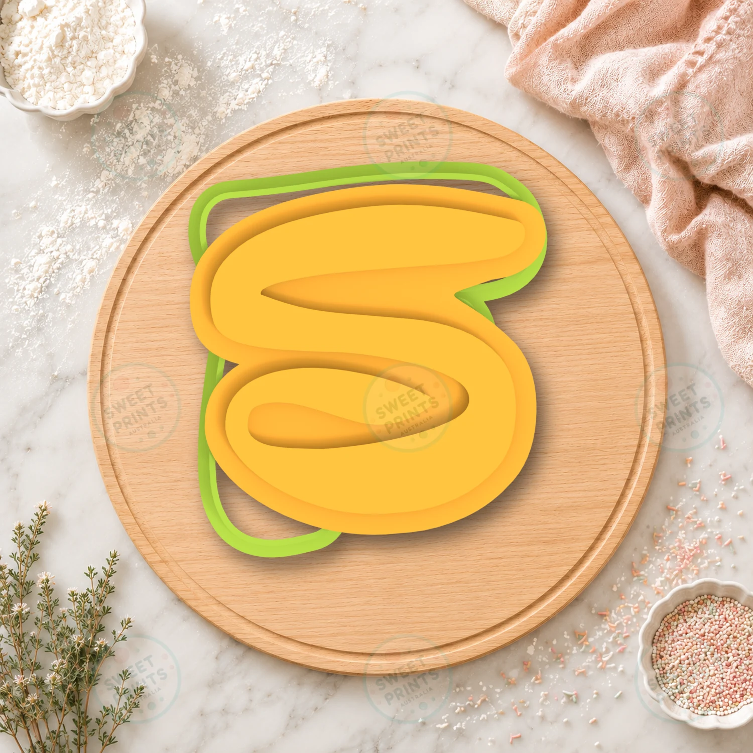 S Small Cookie Cutter & Stamp cookie cutter