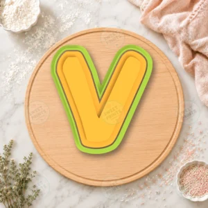 V Small Cookie Cutter & Stamp