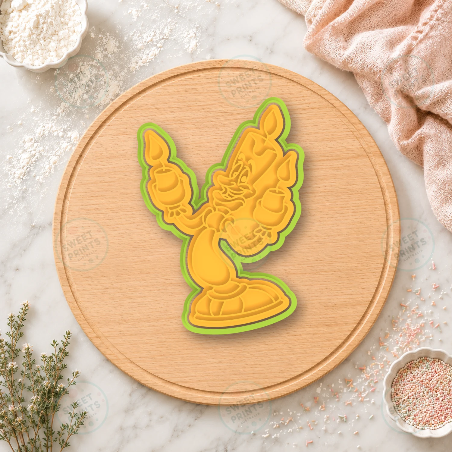 Lumiere Cookie Cutter & Stamp cookie cutter