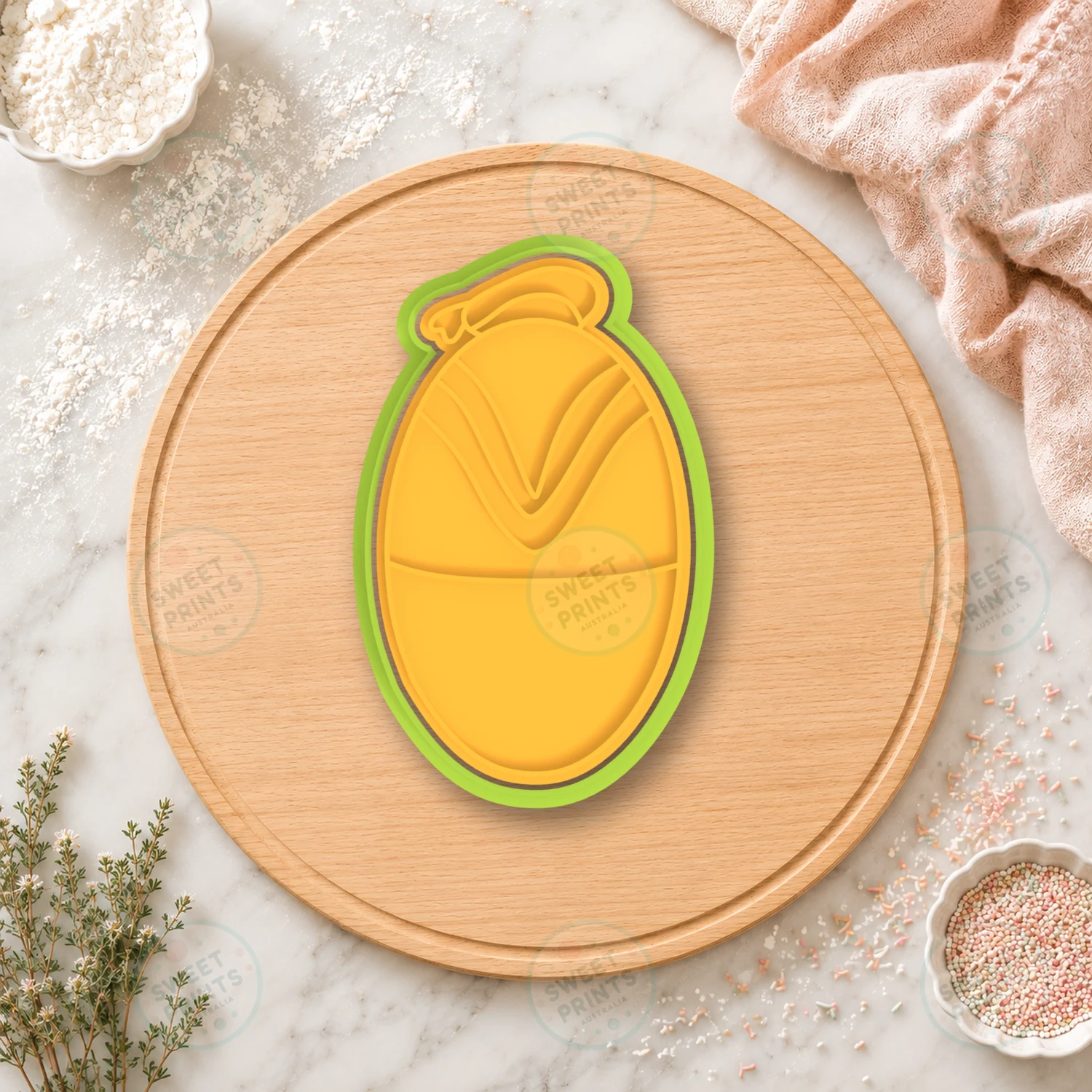 Disney Feather Easter Egg Cookie Cutter & Stamp cookie cutter