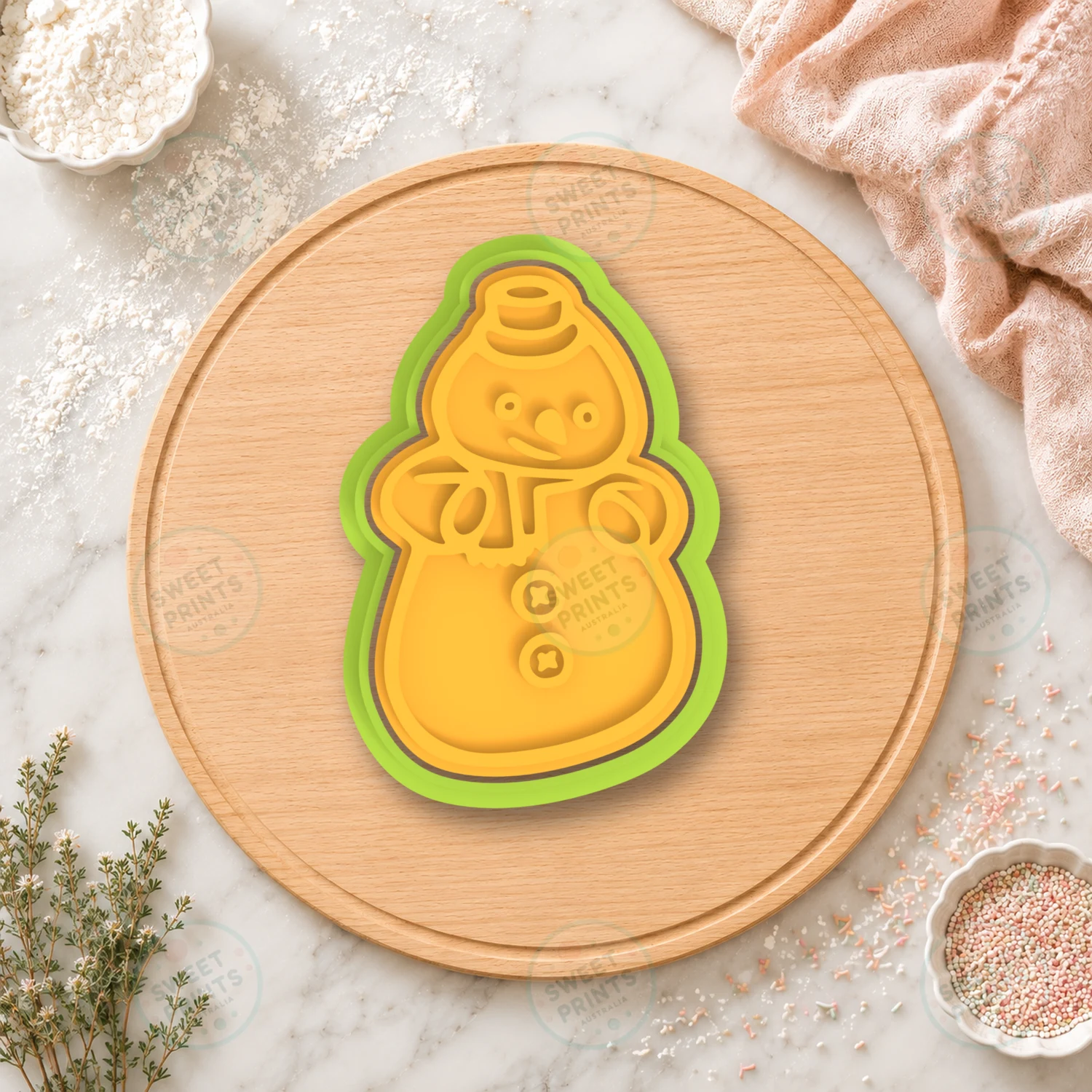 Chilly Snowman Cookie Cutter & Stamp cookie cutter