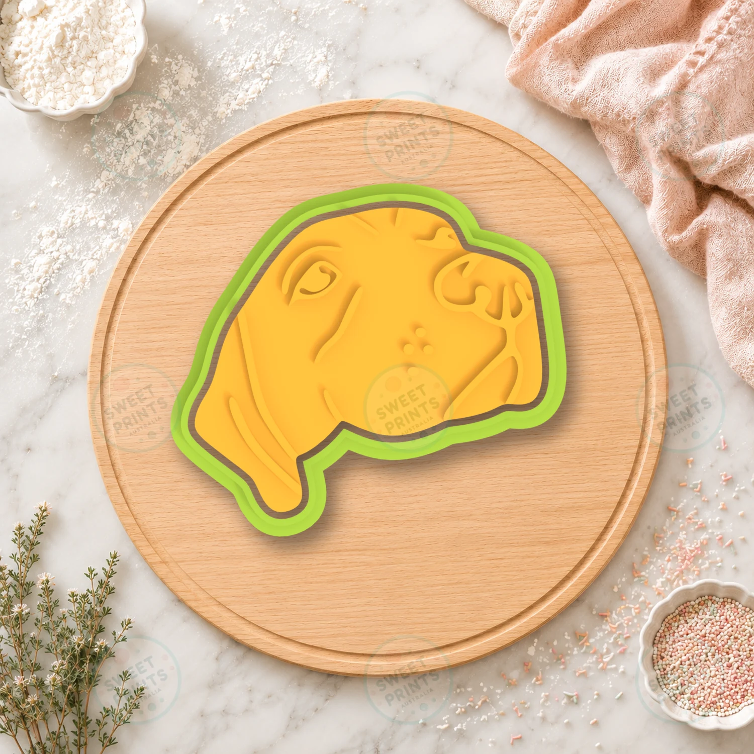 Pug Face Cookie Cutter & Stamp cookie cutter