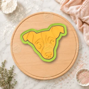 Pit Bull Face Cookie Cutter & Stamp