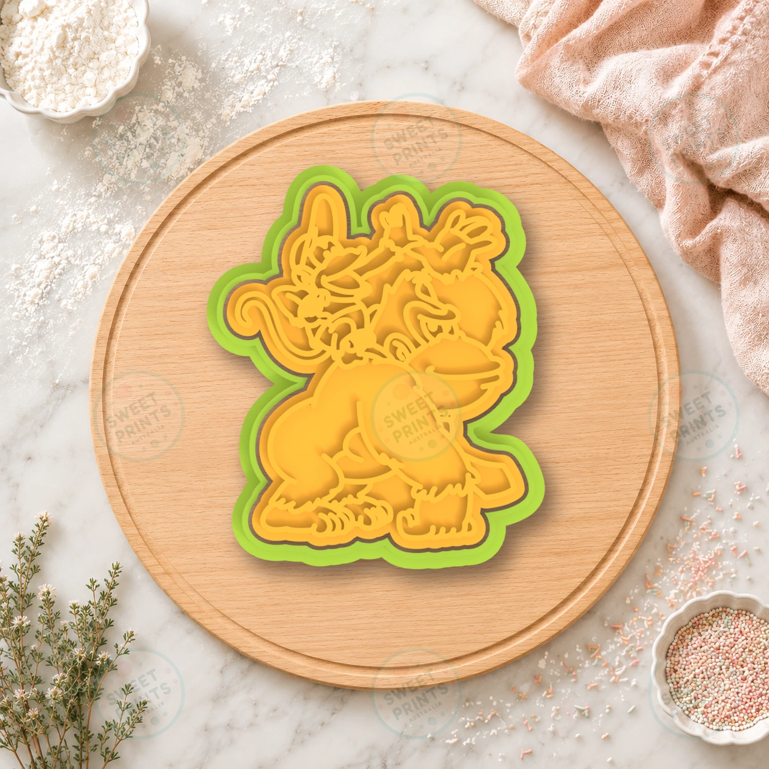 Donkey Kong And Diddy Kong Cookie Cutter & Stamp cookie cutter