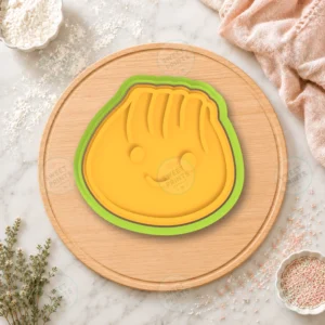 Cute Dumpling Face Cookie Cutter & Stamp