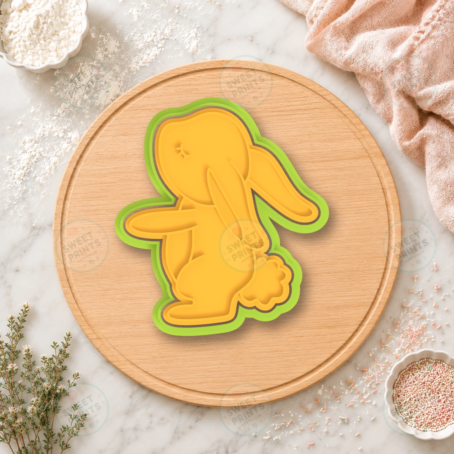 Bunny Side Profile Cookie Cutter & Stamp cookie cutter