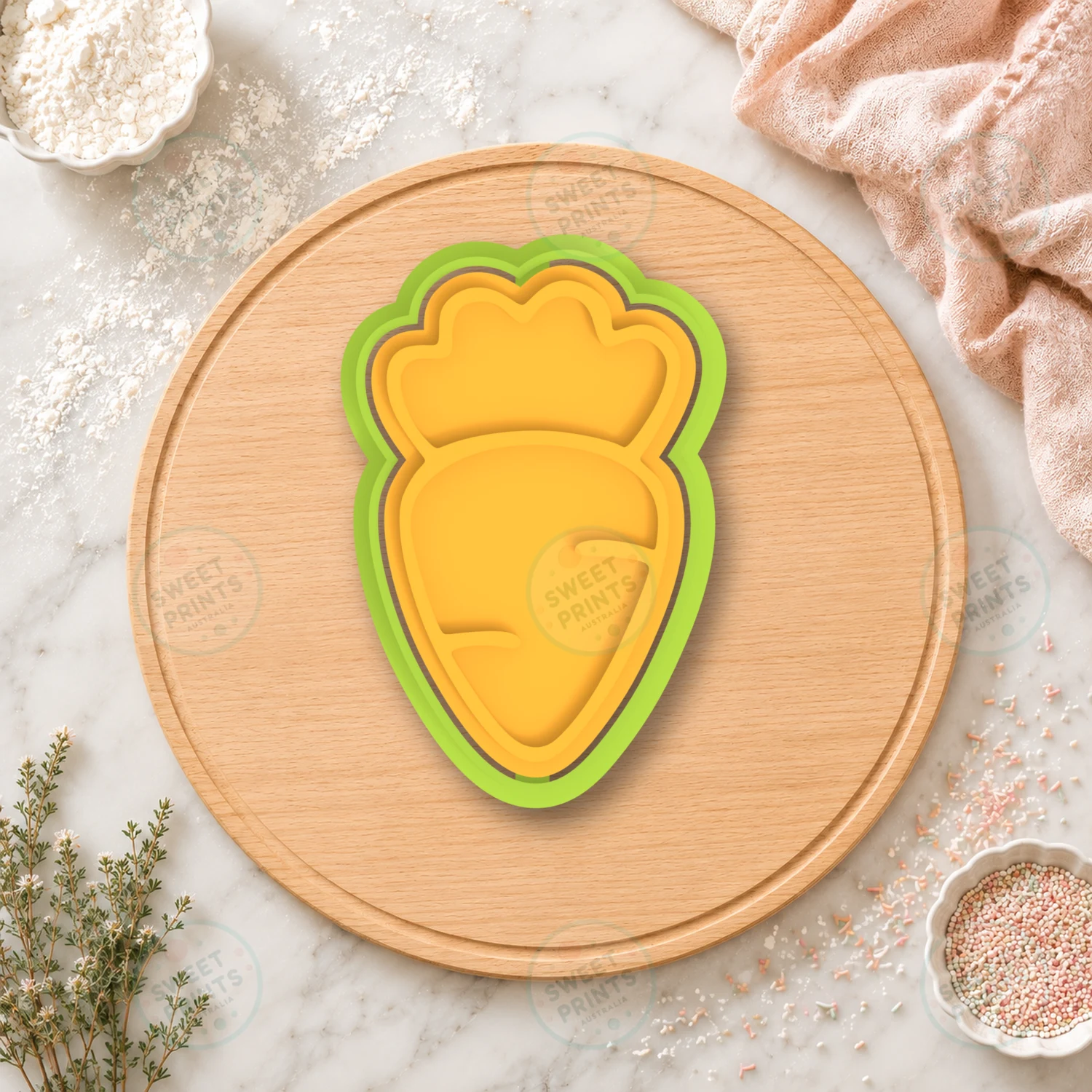 Carrot 1 Cookie Cutter & Stamp cookie cutter