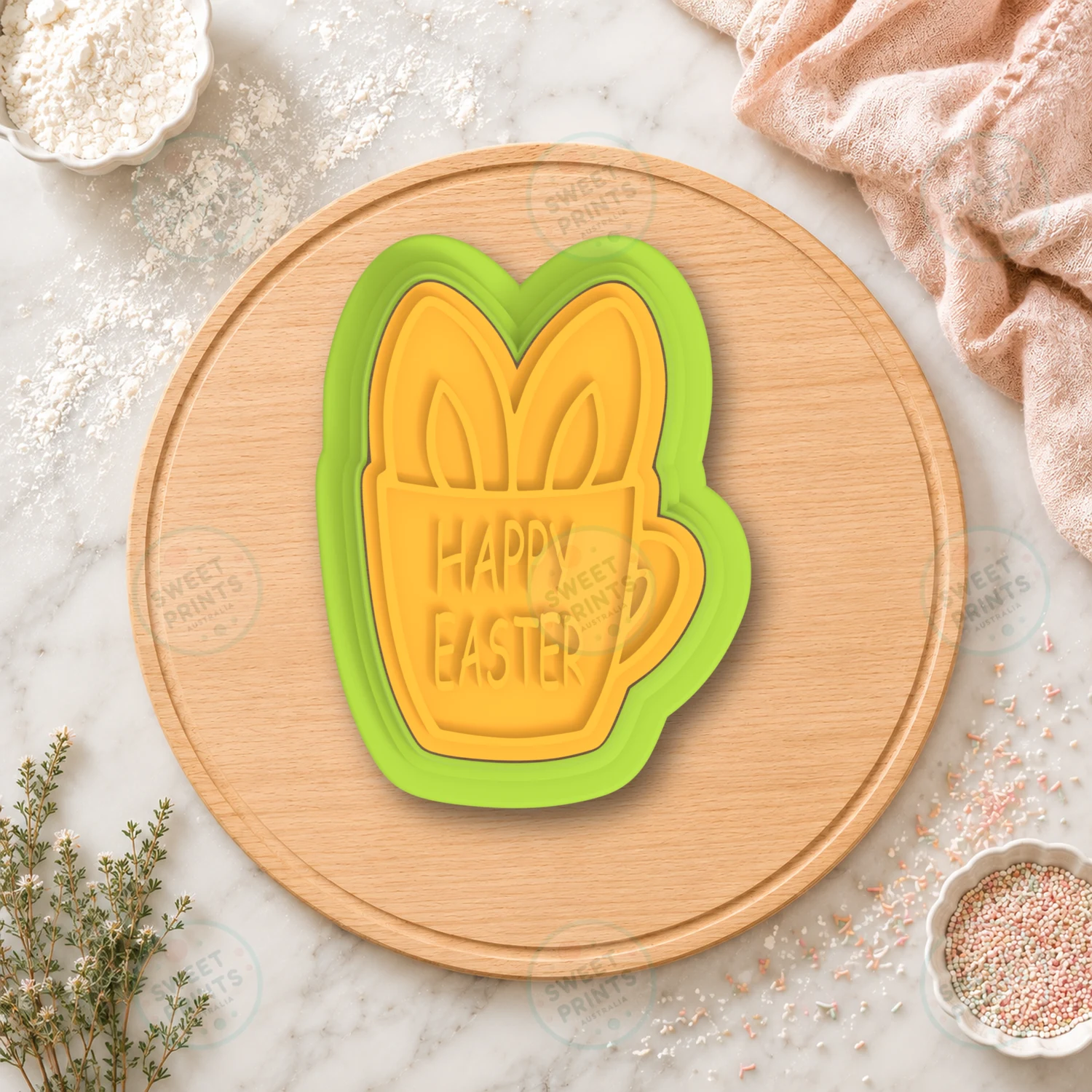 Happy Easter 1 Cookie Cutter & Stamp cookie cutter