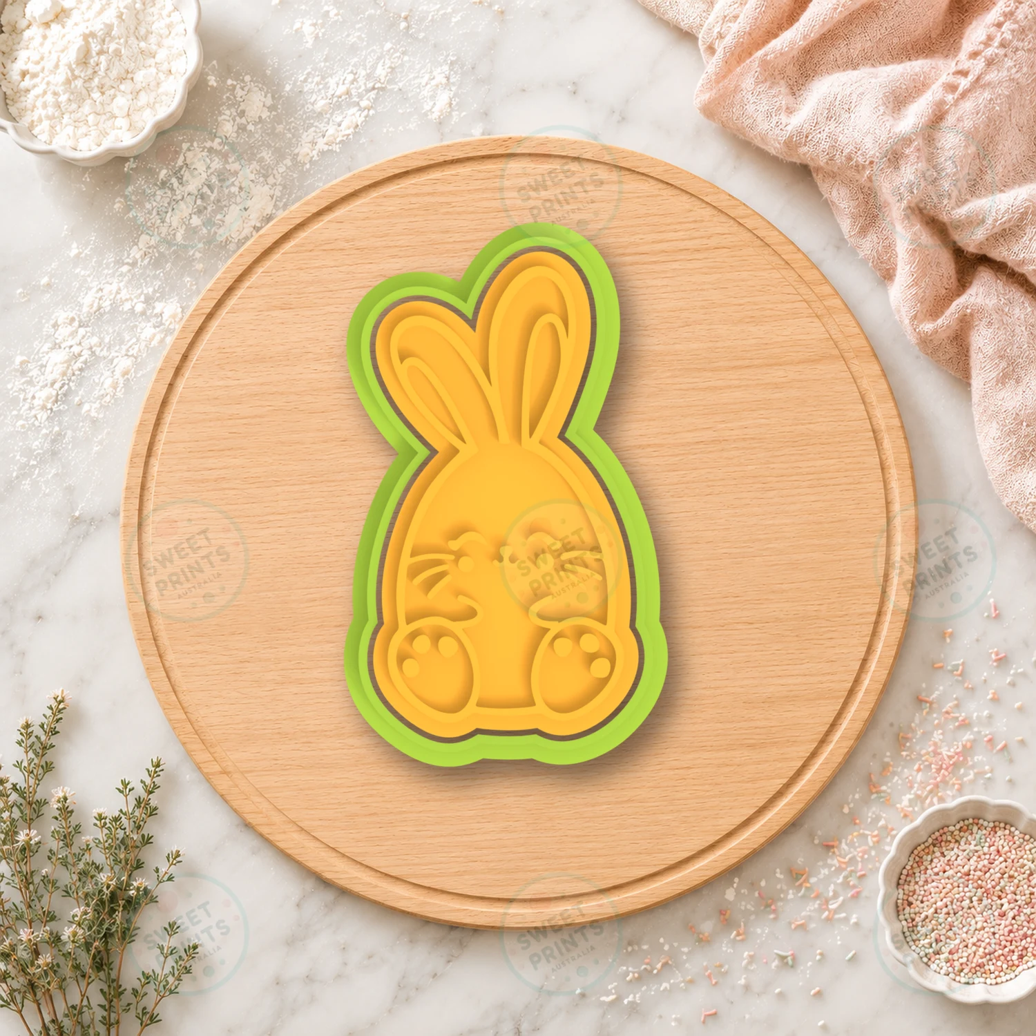 Bunny With Whiskers Cookie Cutter & Stamp cookie cutter