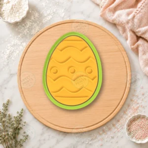 Easter Egg Dotted Pattern Cookie Cutter & Stamp