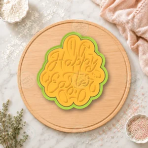 Happy Easter Lettering 1 Cookie Cutter & Stamp