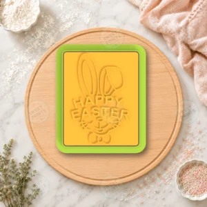 Happy Easter Plaque Cookie Cutter & Stamp