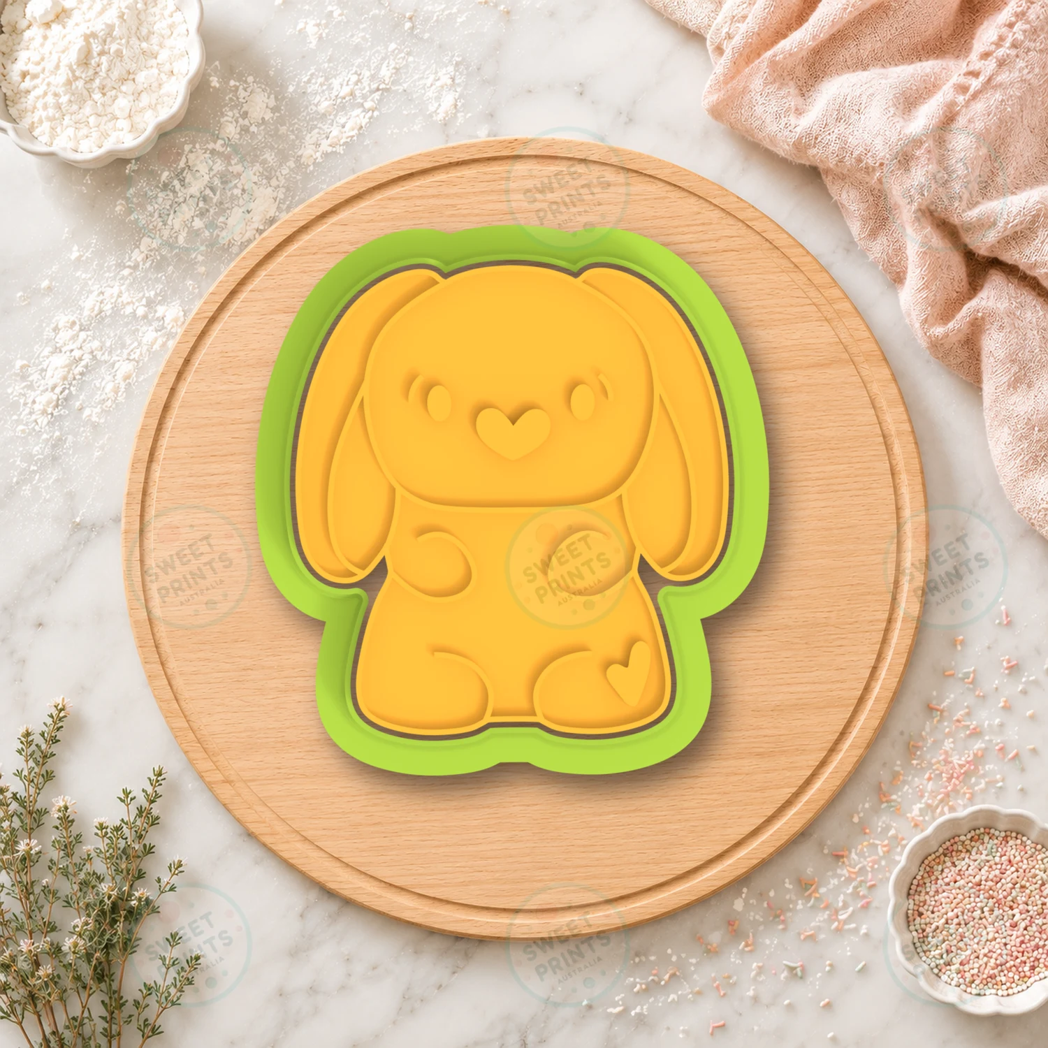Easter Rabbit Girl Cookie Cutter & Stamp cookie cutter