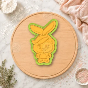 Plim Plim Bunny Girl Cookie Cutter & Stamp