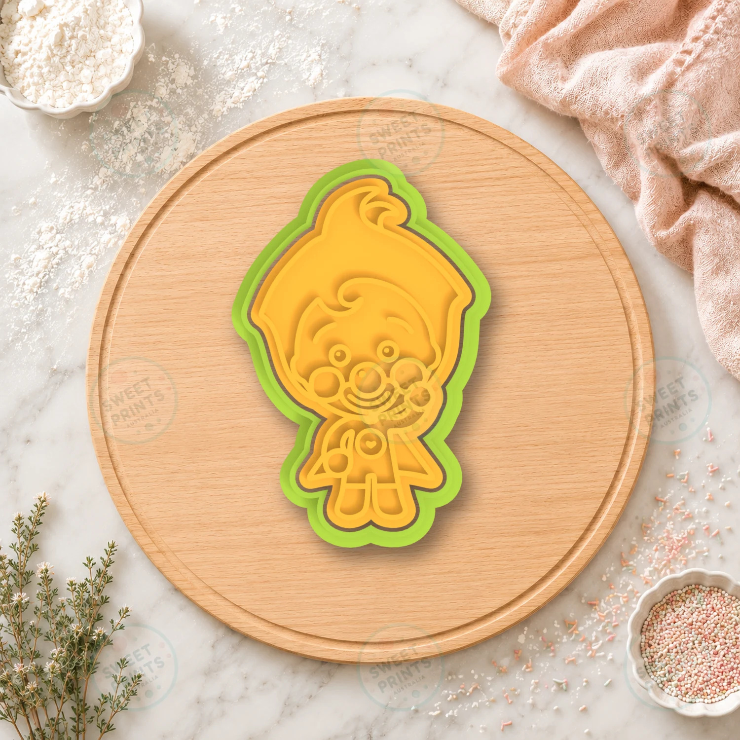 Plim Plim Clown Cookie Cutter & Stamp cookie cutter