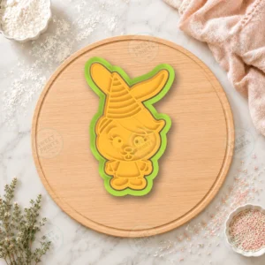Plim Plim Bunny Girl With Party Hat Cookie Cutter & Stamp