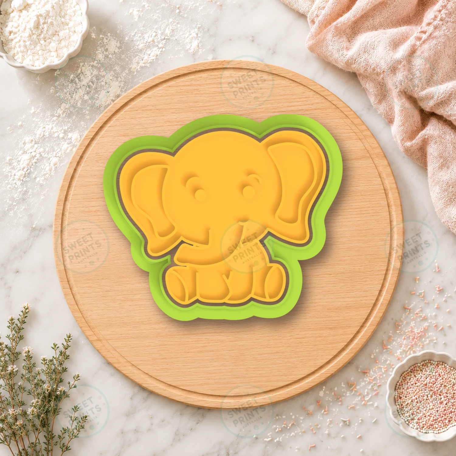 Elephant3 Cookie Cutter & Stamp cookie cutter