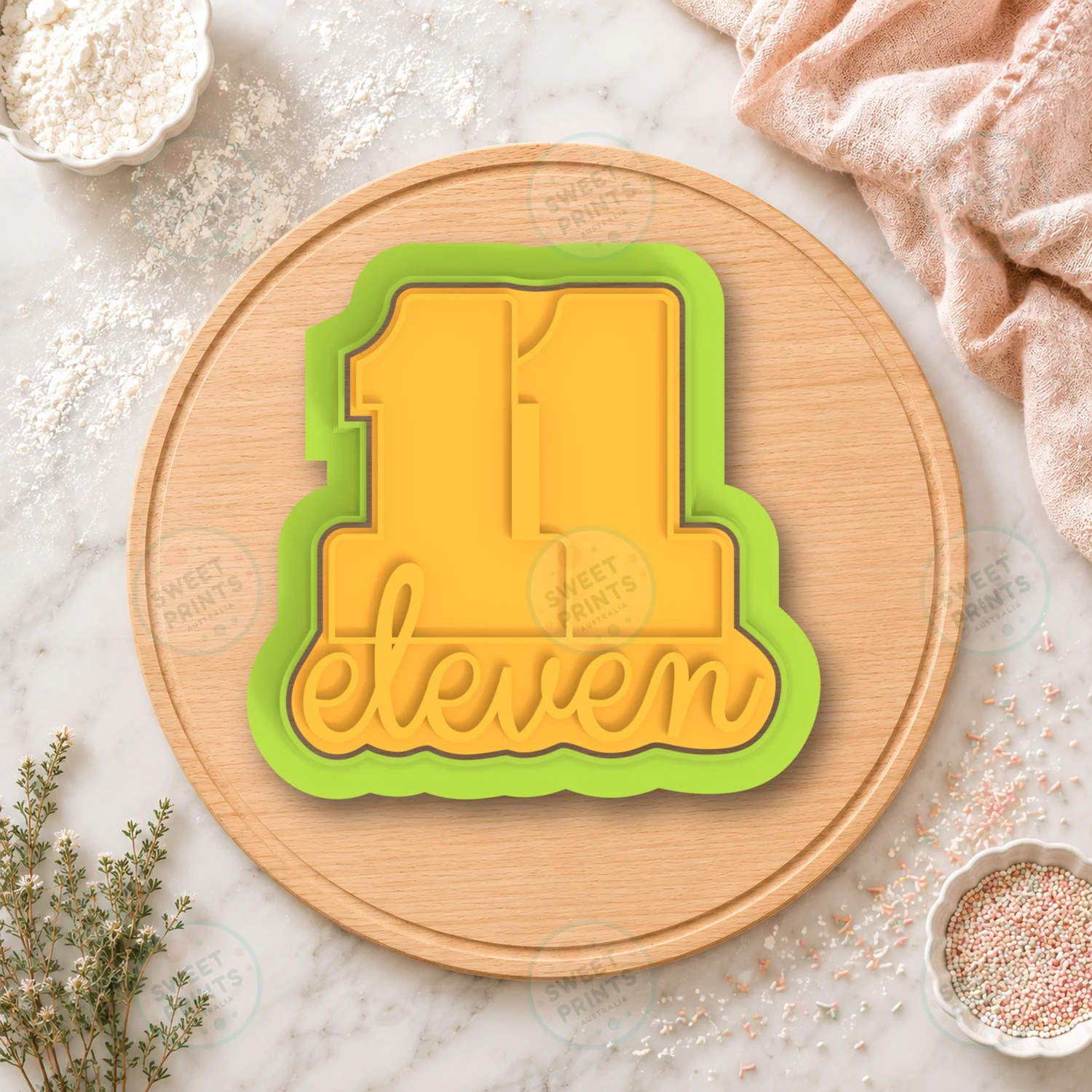 Eleven 1 Cookie Cutter & Stamp cookie cutter