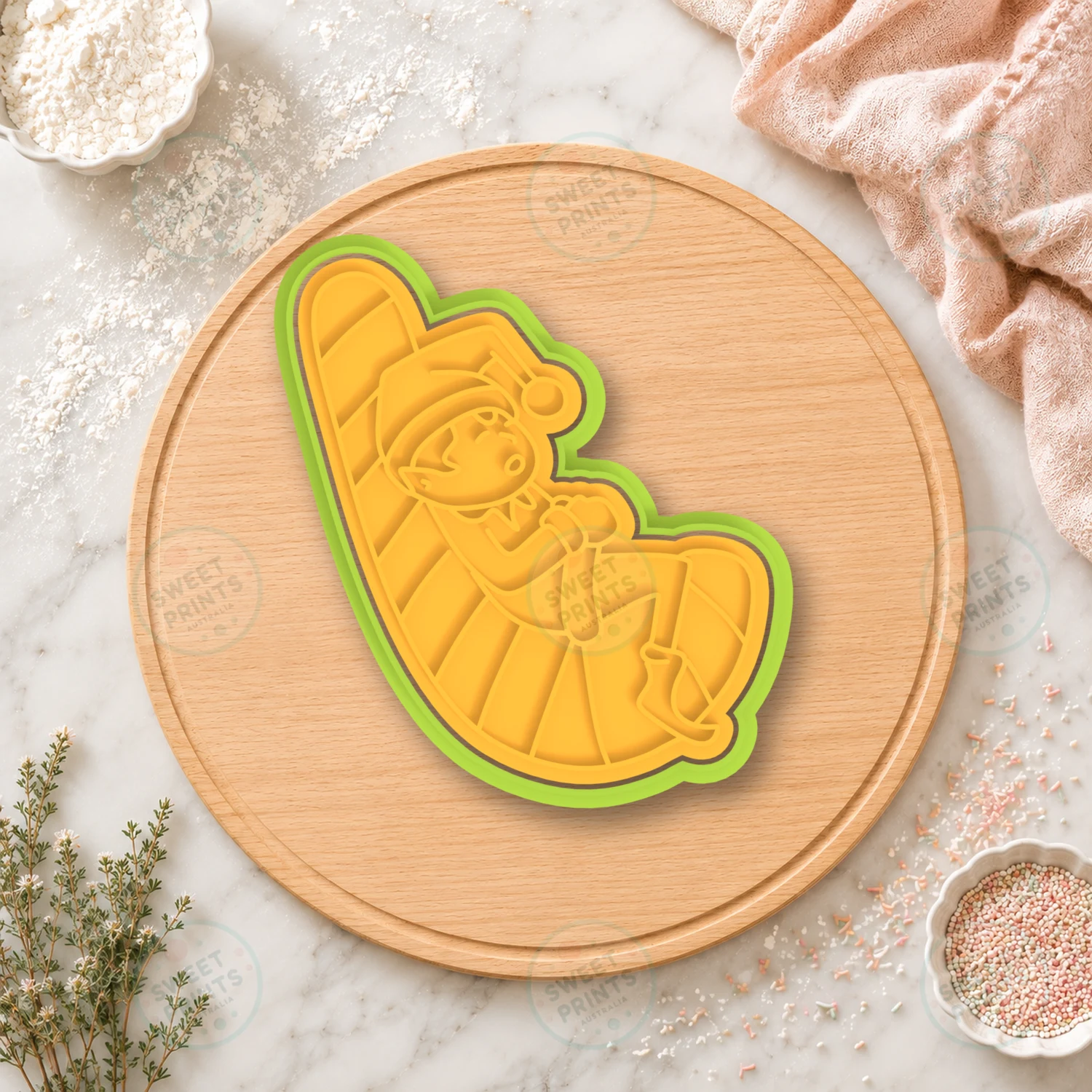 Sleeping Elf Cookie Cutter & Stamp cookie cutter