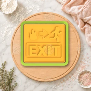 EXIT Sign Fire Firefighters Cookie Cutter & Stamp