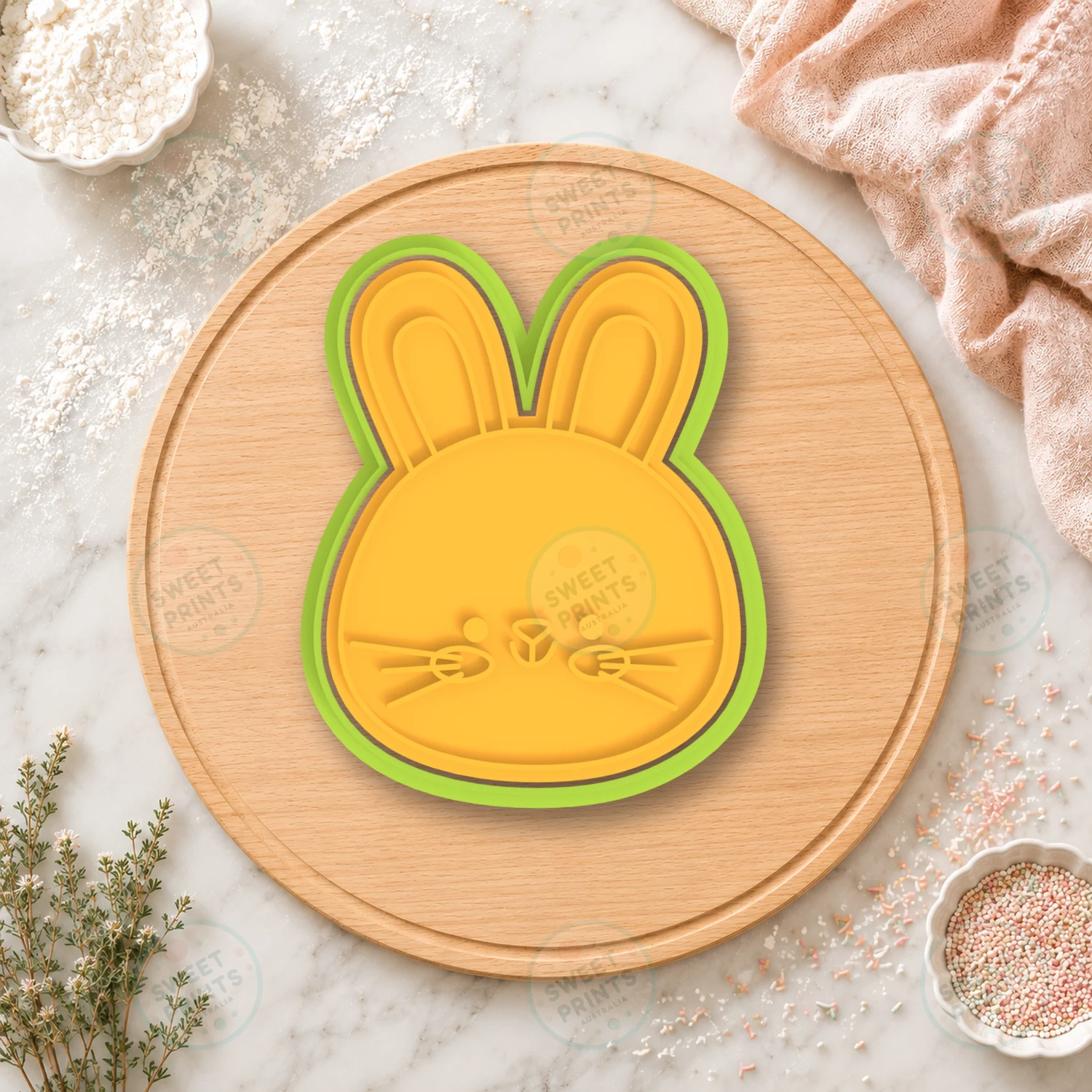 Rabbit Face Cookie Cutter & Stamp cookie cutter