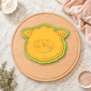 Sheep Face 3 Cookie Cutter & Stamp