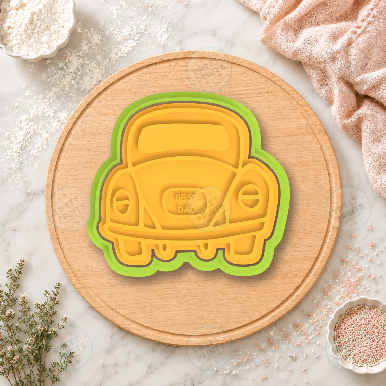 Car Best Dad Cookie Cutter & Stamp cookie cutter