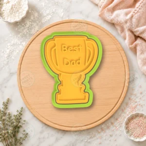 Best Dad Trophy Cookie Cutter & Stamp