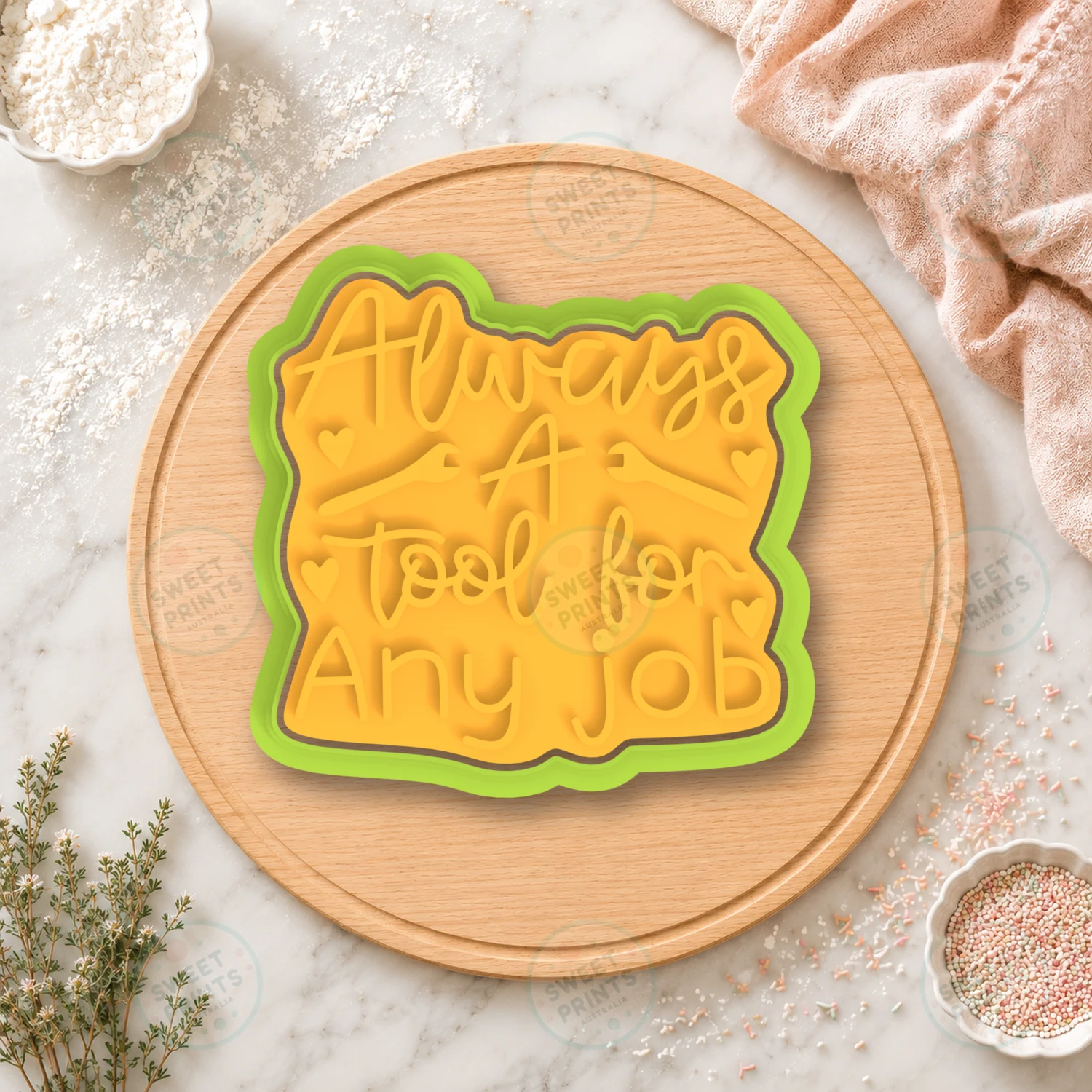 Always A Tool For Any Job Lettering Cookie Cutter & Stamp cookie cutter