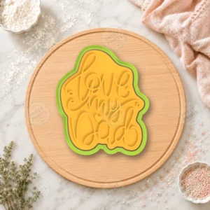 Love My Dad Lettering Cookie Cutter & Stamp
