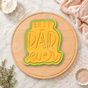 Best Dad Ever Bold Lettering Cookie Cutter & Stamp