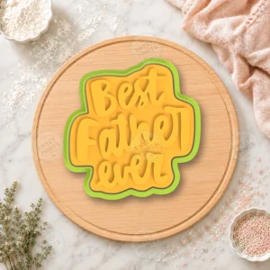 Best Father Ever Lettering Cookie Cutter & Stamp