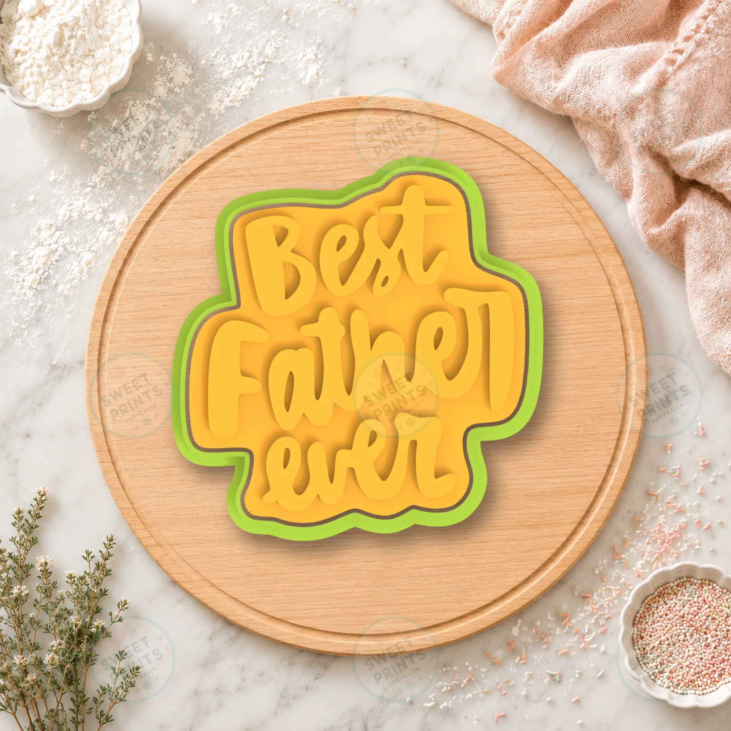 Best Father Ever Lettering Cookie Cutter & Stamp cookie cutter