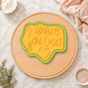 I Love You Dad Lettering Cookie Cutter & Stamp