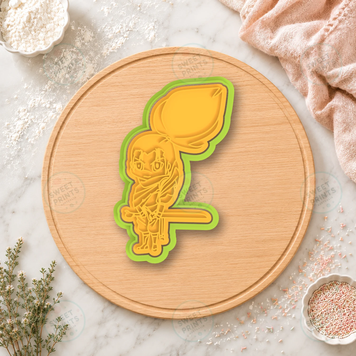 Fantasy Girl Warrior Cookie Cutter & Stamp cookie cutter